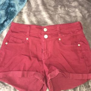 Burgundy Jean shorts